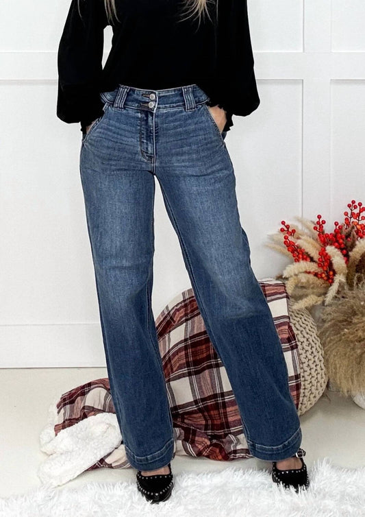 Judy Blue - Double Button Boss Babe Jeans