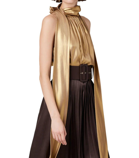 Toccin - Hattie Sleeveless Metallic Blouse