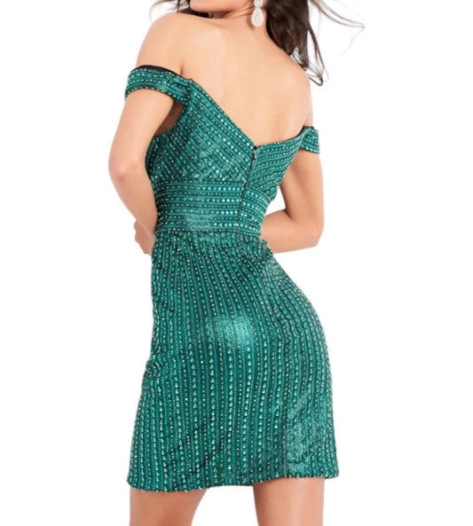 Jovani - Beaded Cocktail Dress