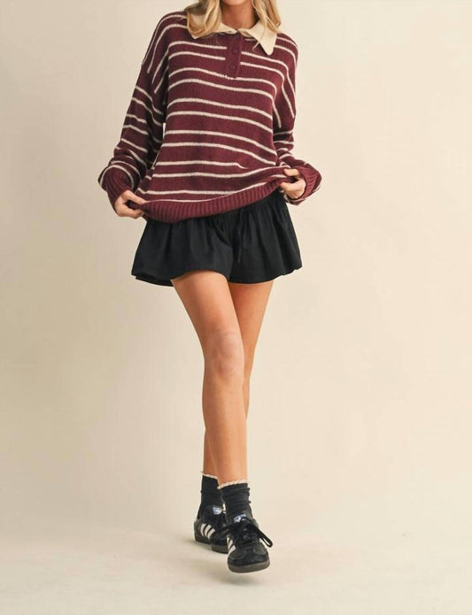 Klesis - Stripe Collar Sweater