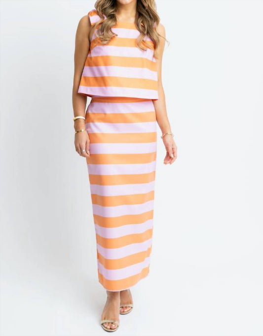 Karlie - Stripe Bow Sleeveless Top
