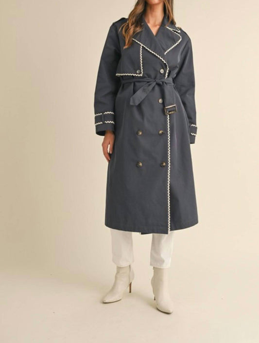 Amie & Co - GEORGIA LACE TRIM TRENCH COAT