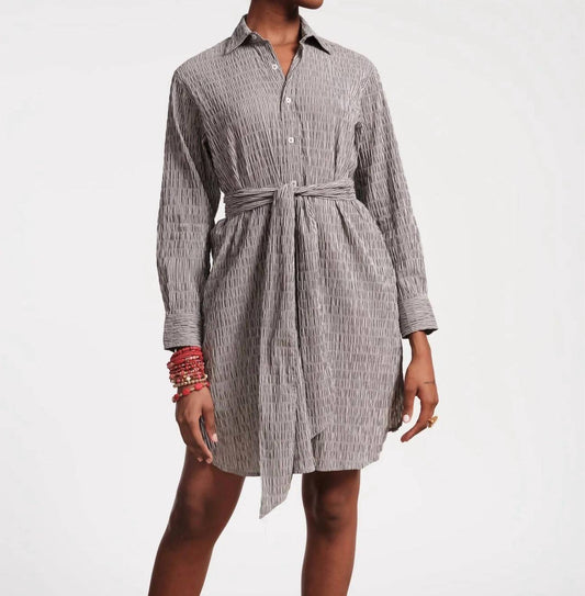 Frances Valentine - Perfect Puckered Stripe Shirtdress