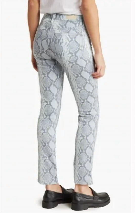 Ag Jeans - The Mari Snake Print High-Waist Straight Jeans