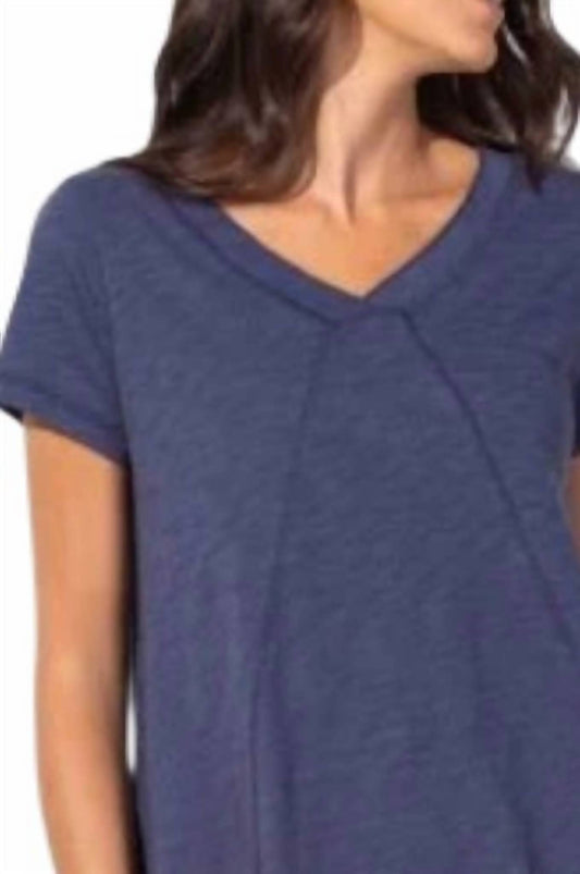 Habitat - Cotton Slub Pieced V-neck Tunic Top