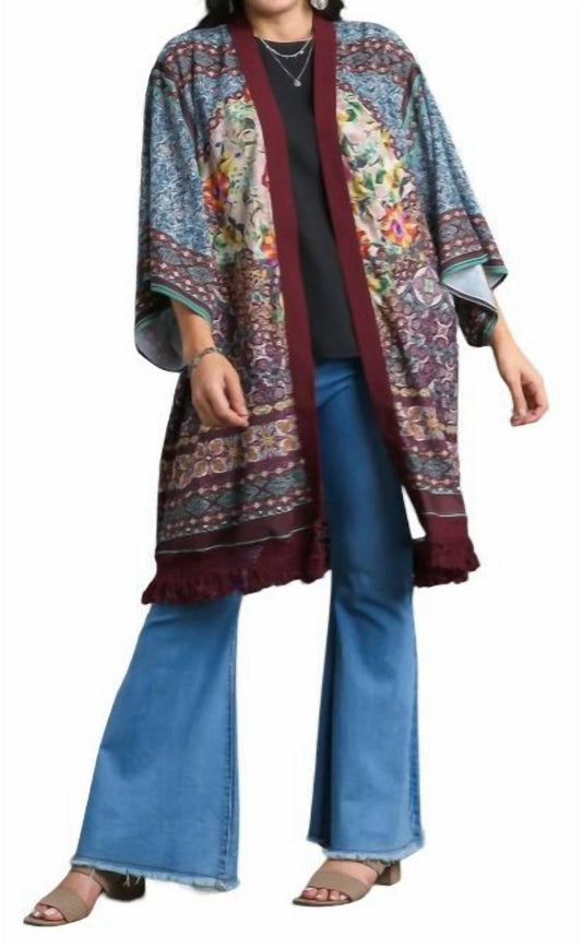 Umgee - Open Front Print Kimono