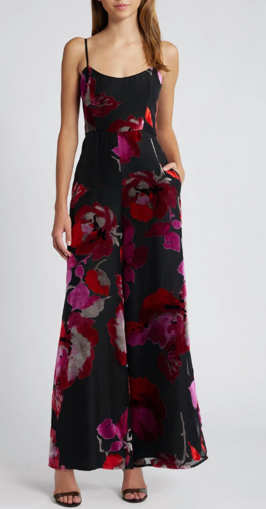 Hutch - Sonnie Floral Velvet Jumpsuit