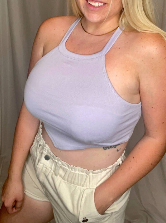 Le Lis - Brooke Cropped Halter Tank Top
