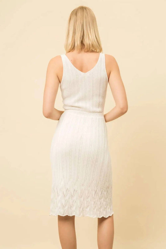 Mystree - Cinched Waist Sweater Dress