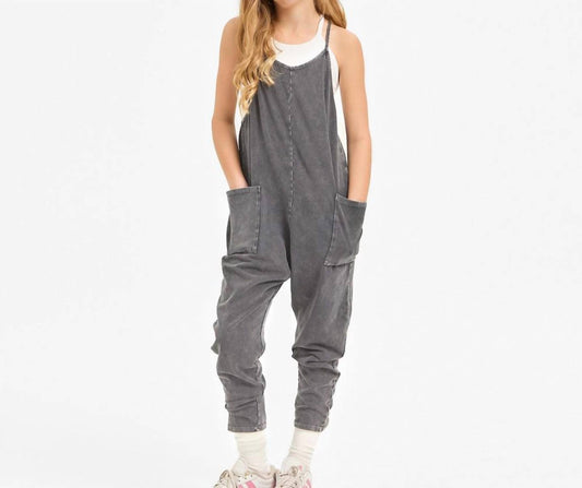 Good Girl - Mineral Wash Sleeveless Jumpsuit