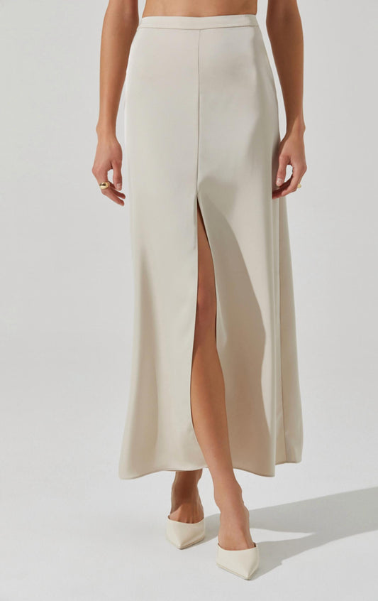 Astr - Vitella Satin Midi Skirt