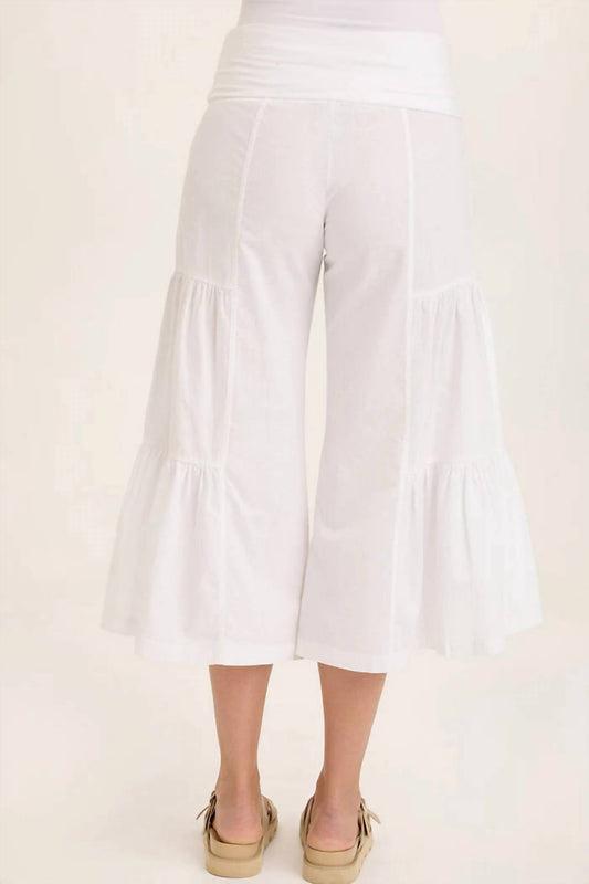 Xcvi - Linen Side Wide Leg Tier Palazzo Pants