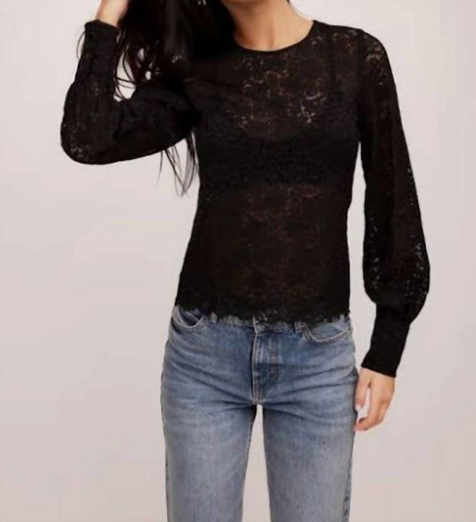 Fifteen Twenty - Ina Stretch Lace Long Sleeve Top