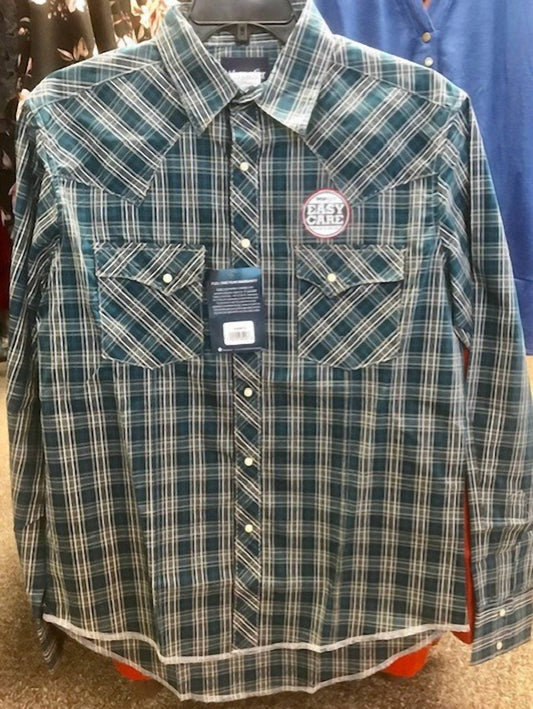 Wrangler - Men's Western Cut Plaid Shirt