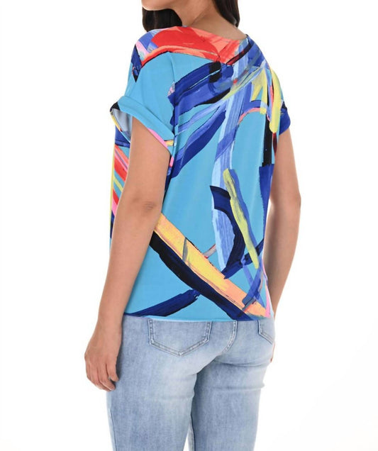 Frank Lyman - Abstract Short Sleeve Top