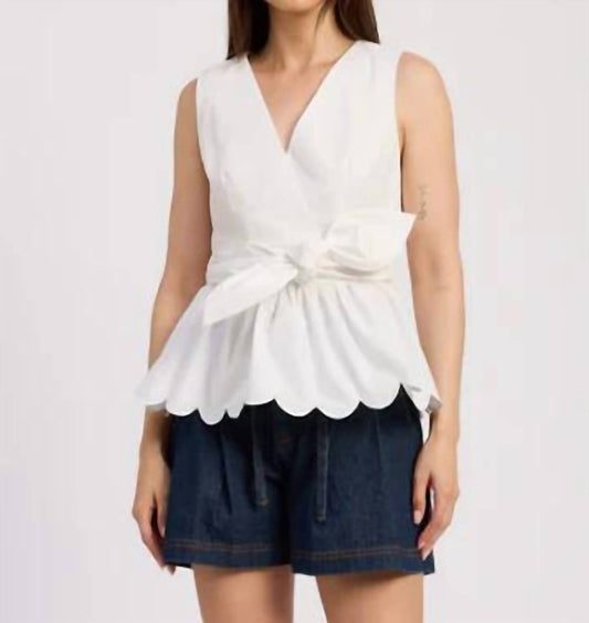 En Saison - Isabella Sleeveless Peplum Top