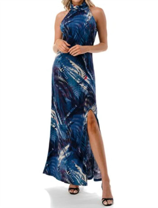 Ariella - Halter Maxi w/ Slit