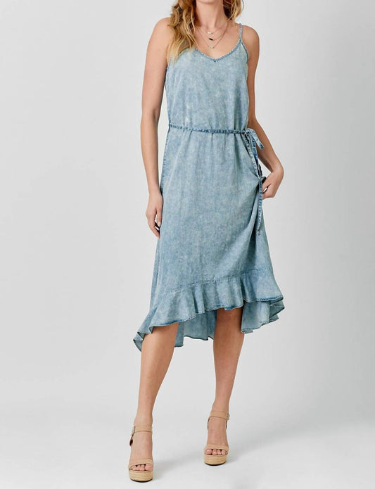 Mystree - Tencel Ruffle Hem Dress