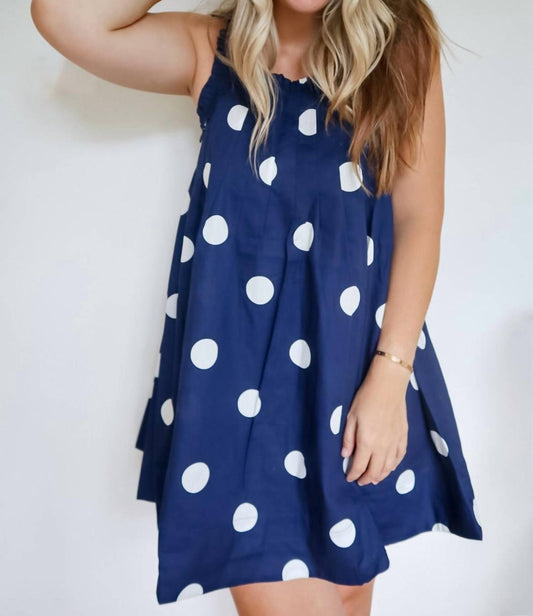 Mable - Viv Polka Dot Mini Dress with Ruffle Strap