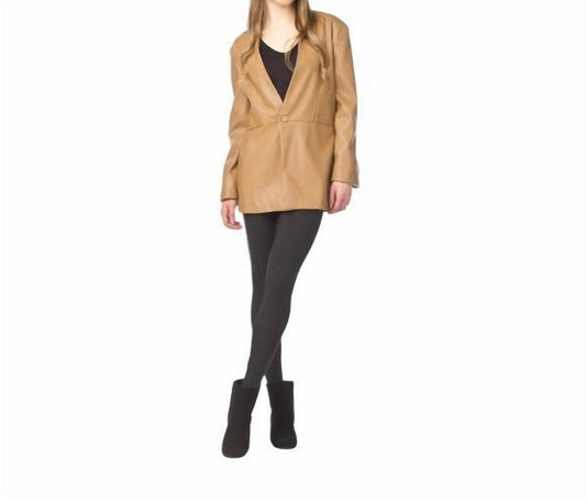 Papillon - Faux Leather Blazer