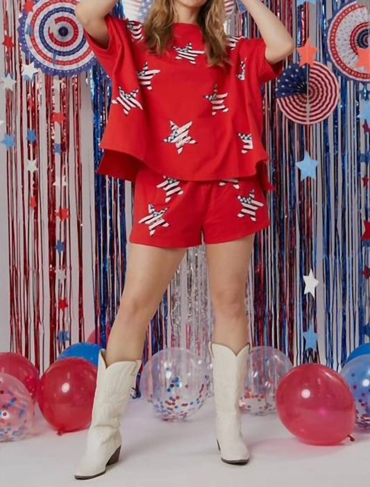 Fantastic Fawn - sequin star shorts