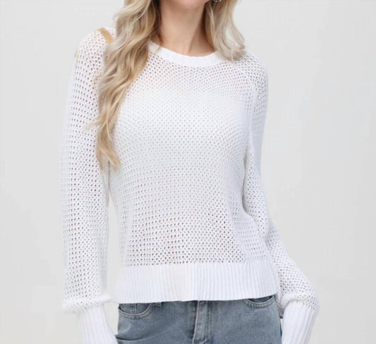 525 America - Margot Textured Saddle Sleeve Pullover Sweater