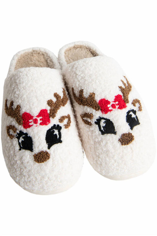 Katydid - Unisex Reindeer Face Christmas Slippers