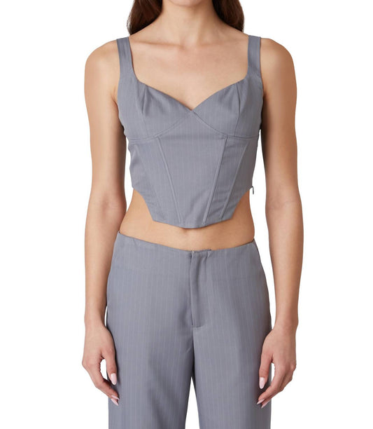 Nia - Noa Pin Stripe Corset Top