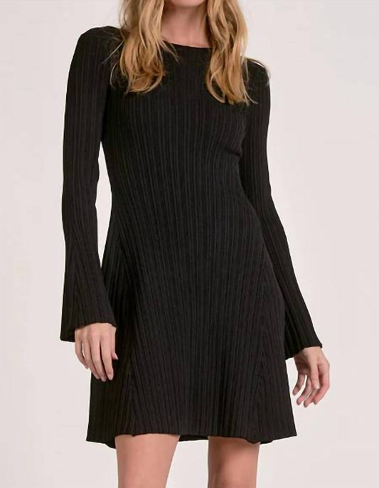 Elan - Long Sleeve Crewneck Dress