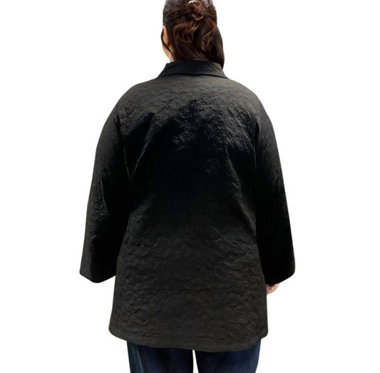 On The Plus Side - Cotton Quilted Swing Coat - Plus Size