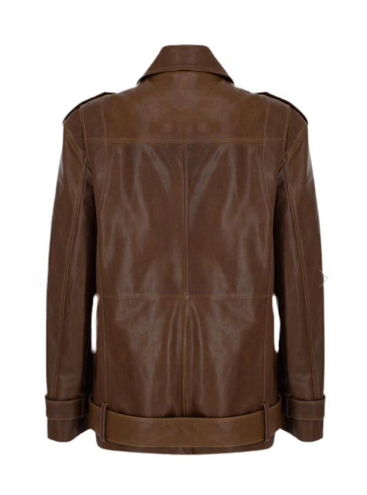 Zeynep Arcay - Women's Oversized Leather Biker Jacket