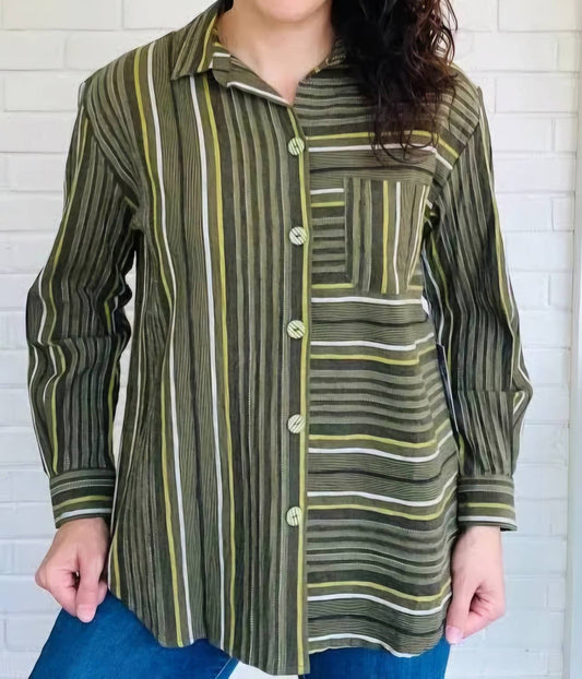 Habitat - Change Your Stripes Boyfriend Pocket Shirt