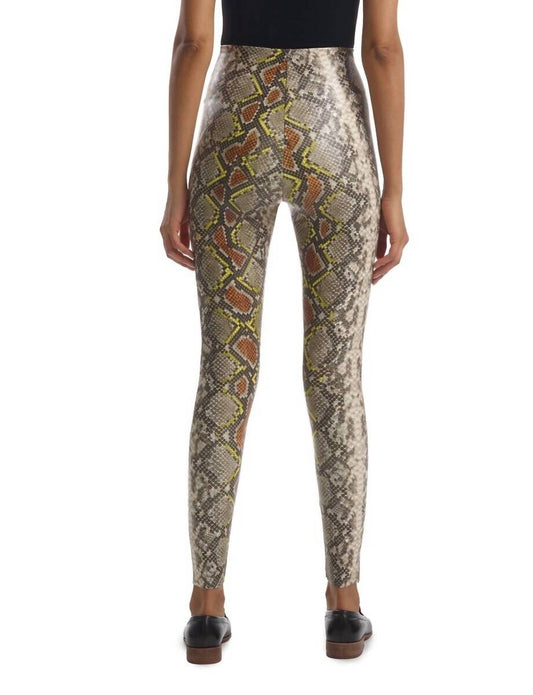 Commando - Faux Leather Animal Print Legging