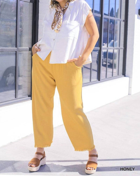 Umgee - Wide Leg Linen Pant - Plus