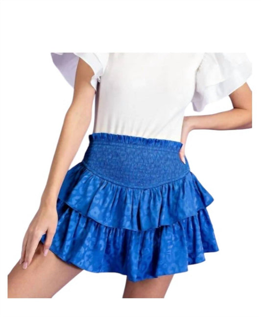 Ee:Some - Smocked Ruffle Mini Skort