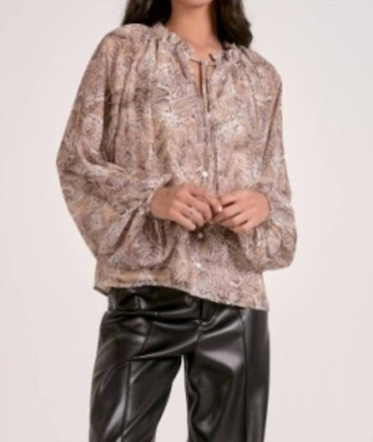 Elan - Snakeskin Blouse