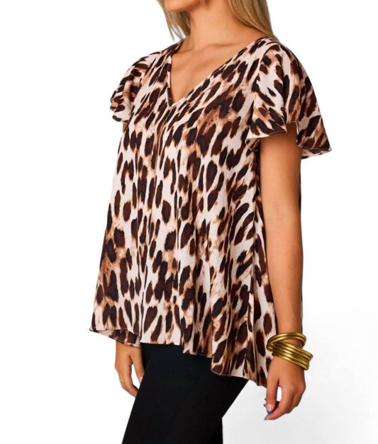 Buddylove - AVRIL FLUTTER SLEEVE V-NECK TOP