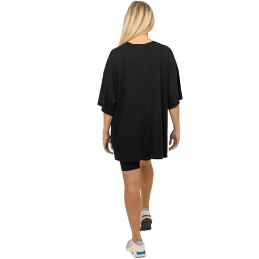 Karlie - RIBBED CREW KNIT TUNIC TOP