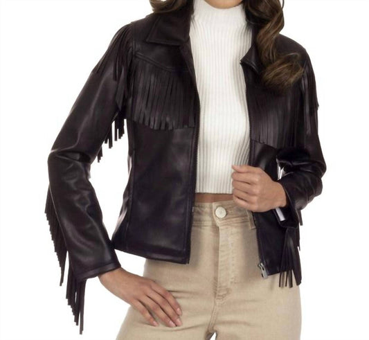 Wrangler - Fringed Faux-Leather Jacket
