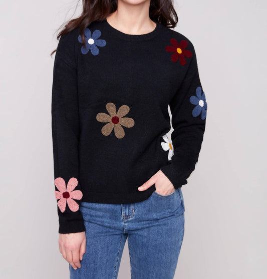 Charlie B - Bouclé Floral Super Plush Sweater