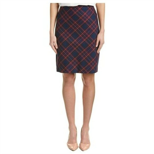 Trina Turk - Crissy Pencil Tartan Plaid Midi Skirt