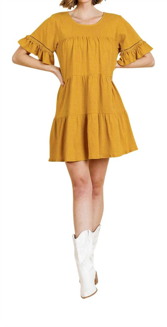 Umgee - Ruffle Sleeve Tier Dress