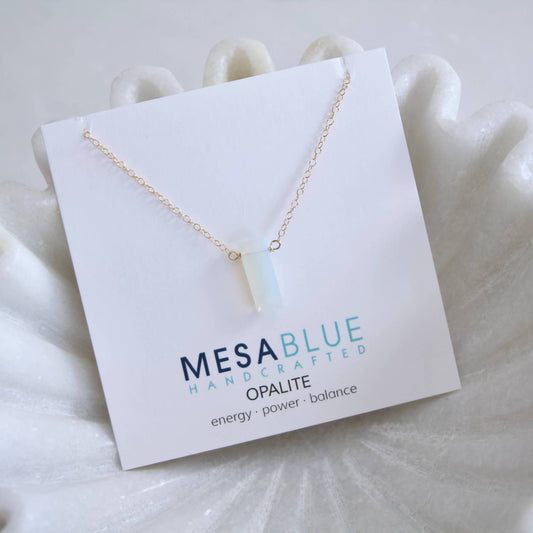Mesa Blue - Women's Rectangle Opalite Necklace