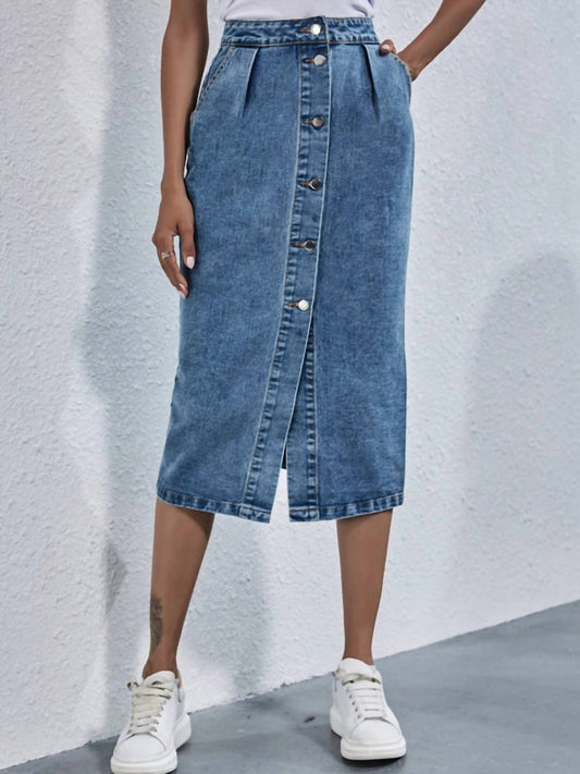 Wholesalesir - Women's High-waisted Denim Skirt
