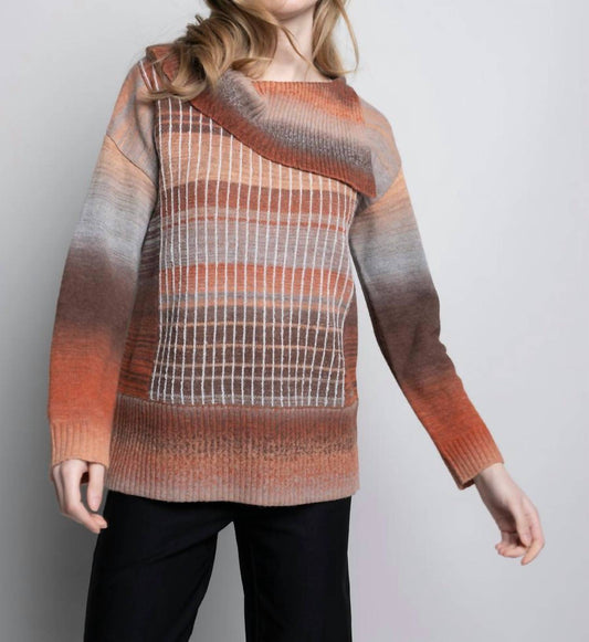 Picadilly - Split Collar Ombre Sweater