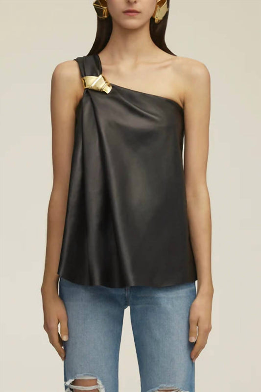 Brandon Maxwell - Delia One Shoulder Knot Top