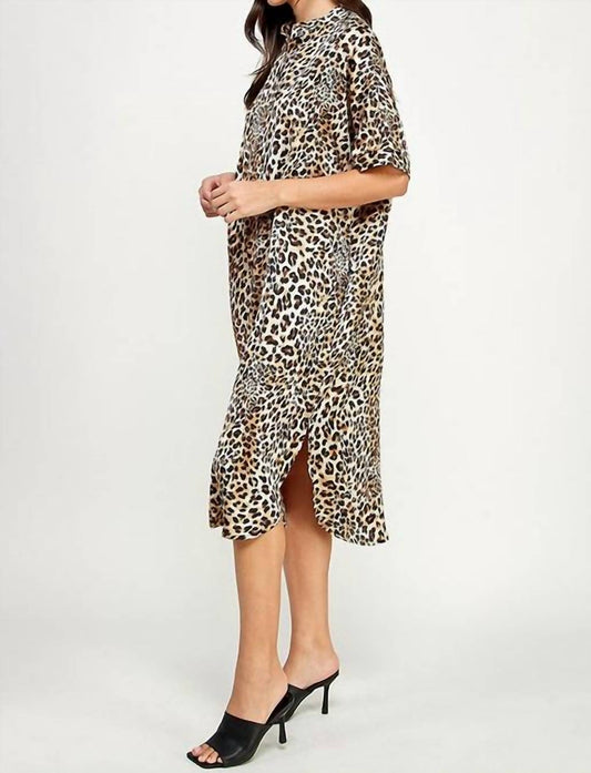 the button up print dress