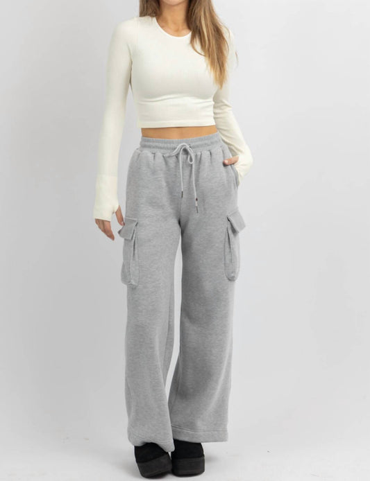 Creamon - Cargo Cozy Fleece Lounge Pants