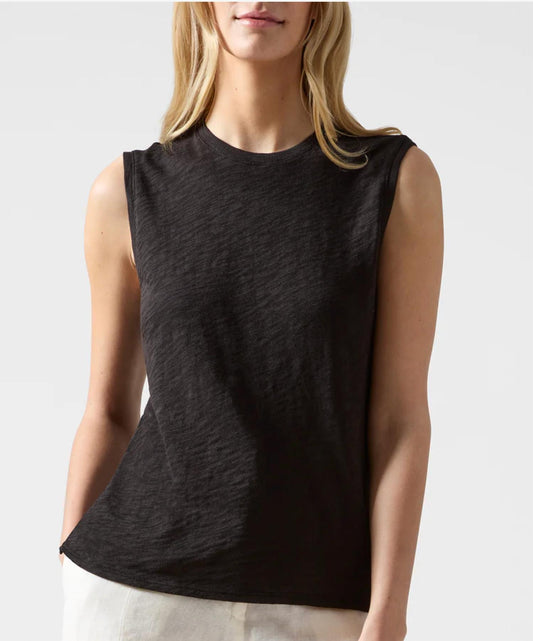 Atm - Womens Slub Jersey School Boy Sleeveless