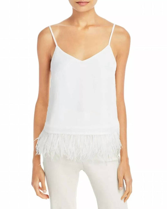 Aqua - Feather Trim Camisole